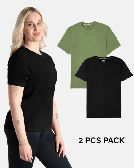 Majica s okruglim izrezom od mekane pamuka – Paket 2 kom.