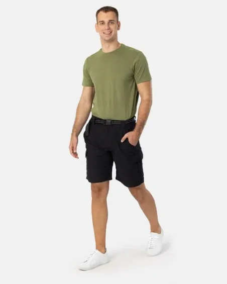 Pantoneclo Men's Belted Cargo Shorts