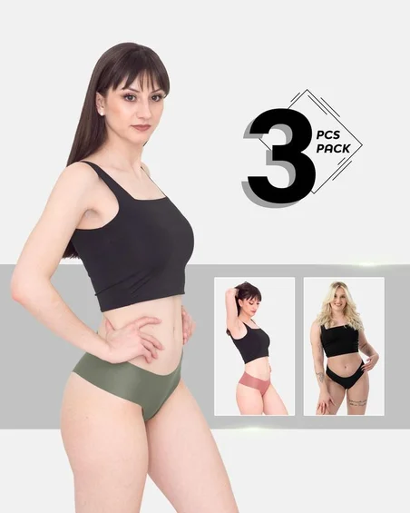 Ženske hipster gaćice od najlona i elastina - Pakiranje od 3