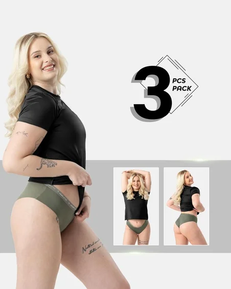 Ženske hipster gaćice od najlona i elastina - Pakiranje od 3