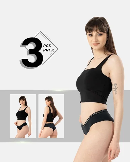Ženske hipster gaćice od najlona i elastina - Pakiranje od 3
