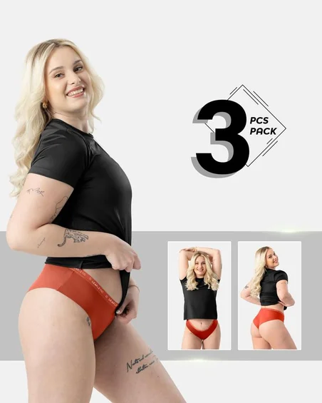 Ženske hipster gaćice od pamuka i elastana – Pakiranje od 3