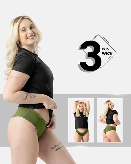 Ženske hipster gaćice od pamuka i elastana – Pakiranje od 3