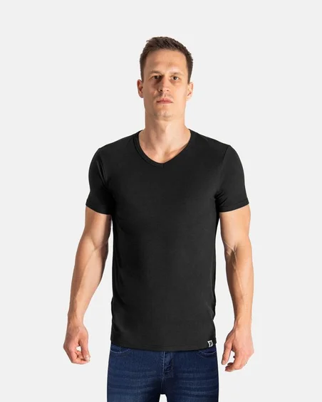T-shirt s V-izrezom od bambusove viskoze