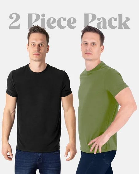 Majica s okruglim izrezom od mekane pamuka – Paket 2 kom.