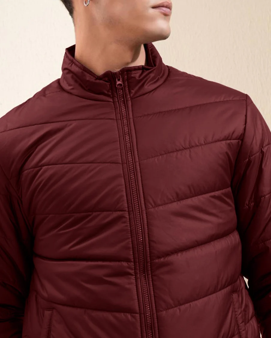 Image 3 of - brickredmenspaddingjacket4jpg