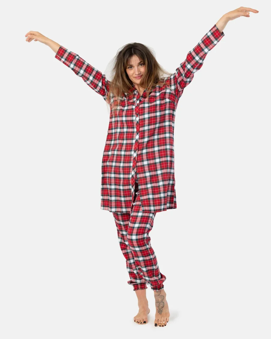 Image 4 of - ladies-flannel-top-bottom-set-2jpg