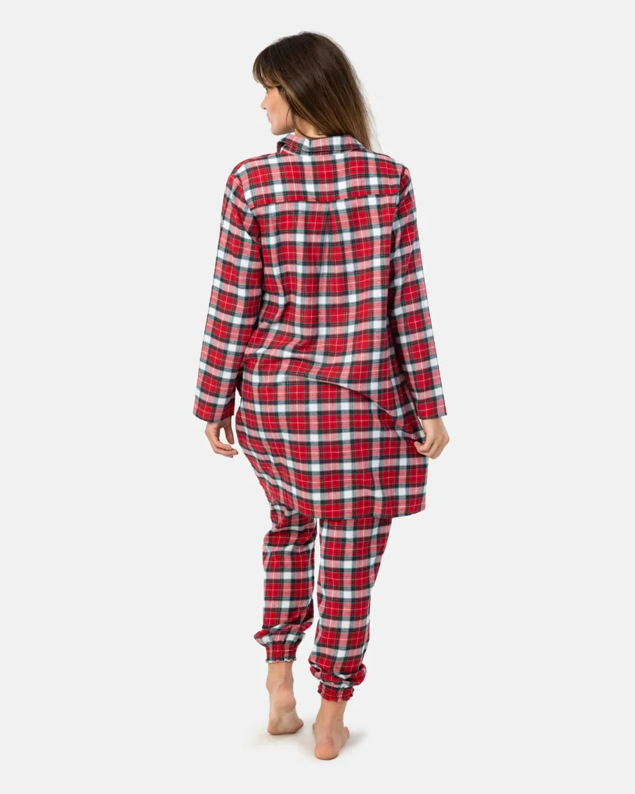 Image 3 of - ladies-flannel-top-bottom-set-3jpg