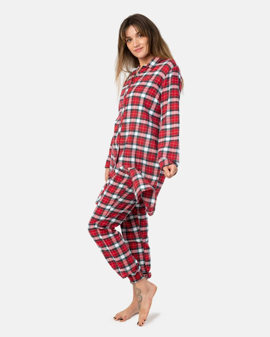 Image 1 of - ladies-flannel-top-bottom-set-5jpg