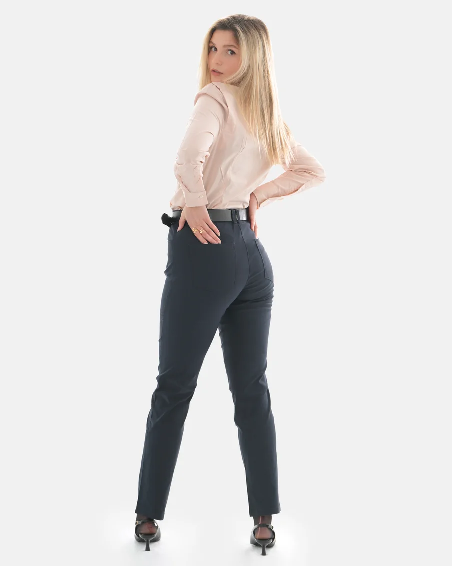 Image 3 of - ladiestrousernavy3jpg