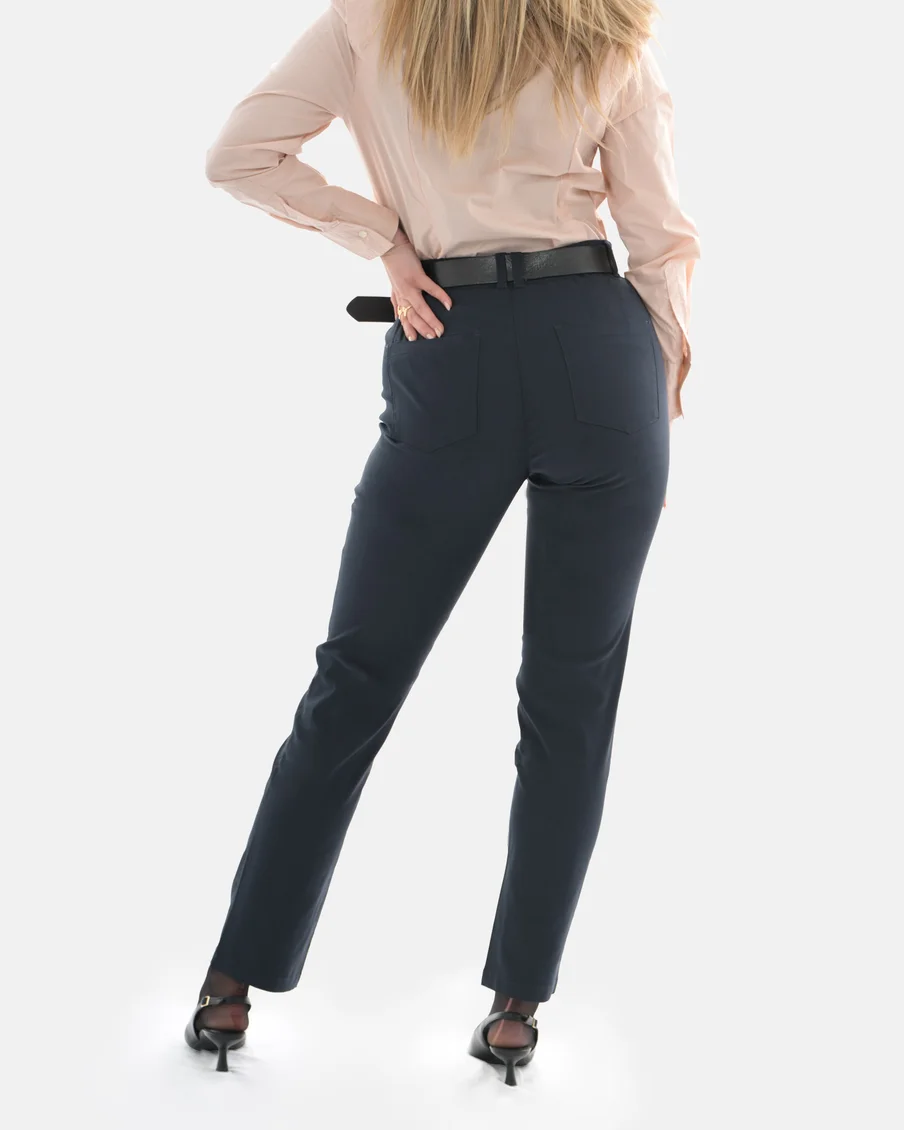 Image 6 of - ladiestrousernavy6jpg