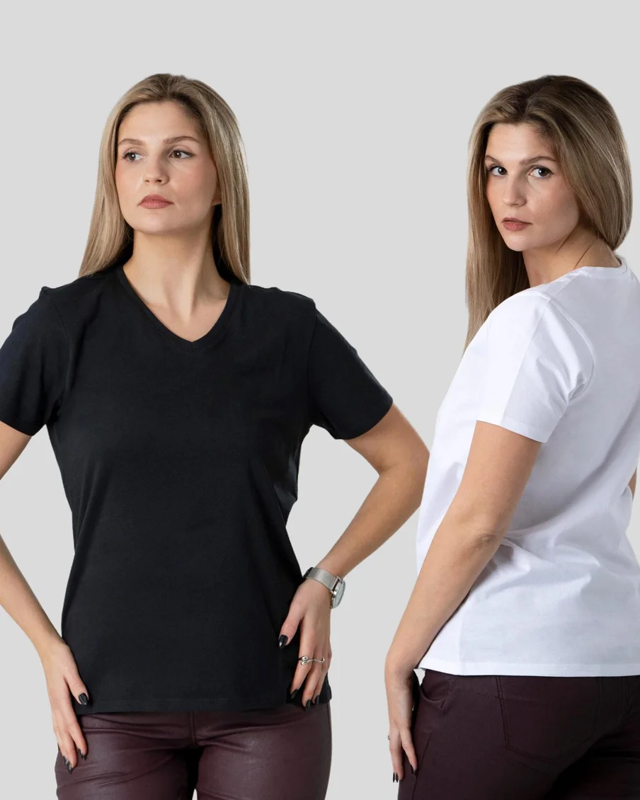 Image 2 of - ladiestshirtmpk2024081blackwhite3jpg