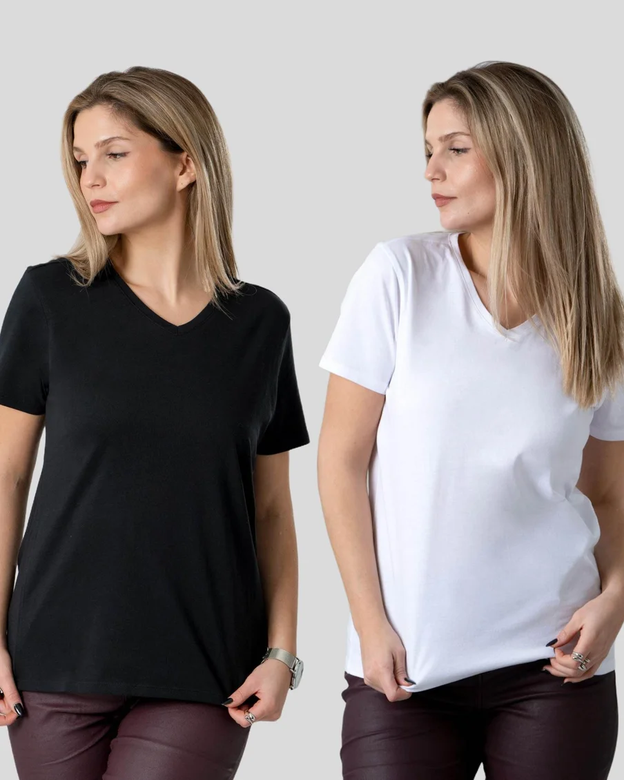 Image 1 of - ladiestshirtmpk2024081blackwhite4jpg