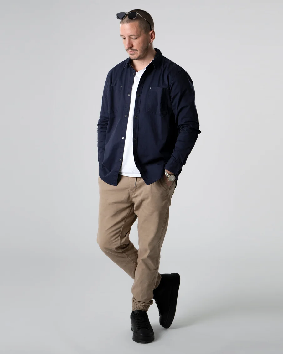 Image 6 of - mencottonshirtnevy6jpg