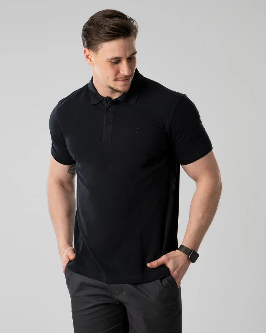 Image 3 of - menspoloshirtblack1jpg