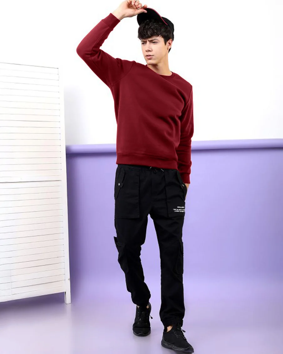 Image 5 of - pompeianredmenroundnecksweatshirt5jpg