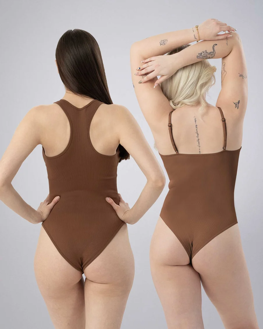 Image 4 of - ladiesbodysuitbrownchina3jpg