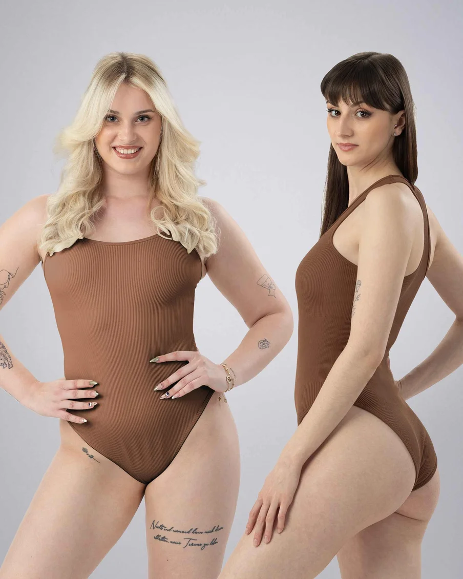 Image 5 of - ladiesbodysuitbrownchina5jpg