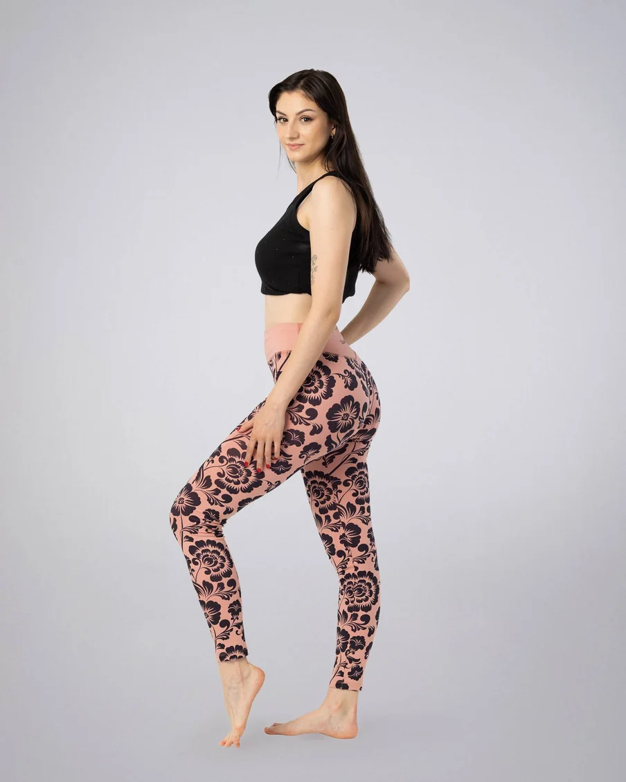 Image 2 of - ladiesleggingash-roseprinteddesign2jpg