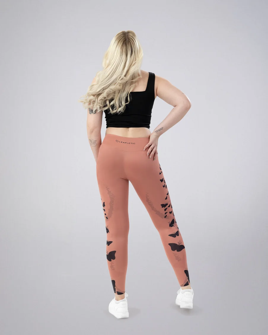 Image 4 of - ladiesleggingashrosebutterfly4jpg