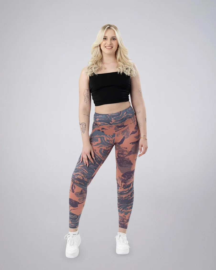 Image 1 of - ladiesleggingashroseprinted1jpg