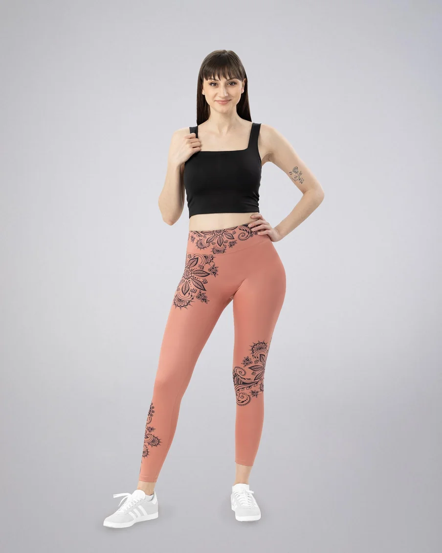 Image 1 of - ladiesleggingashroseprinteddesign1jpg
