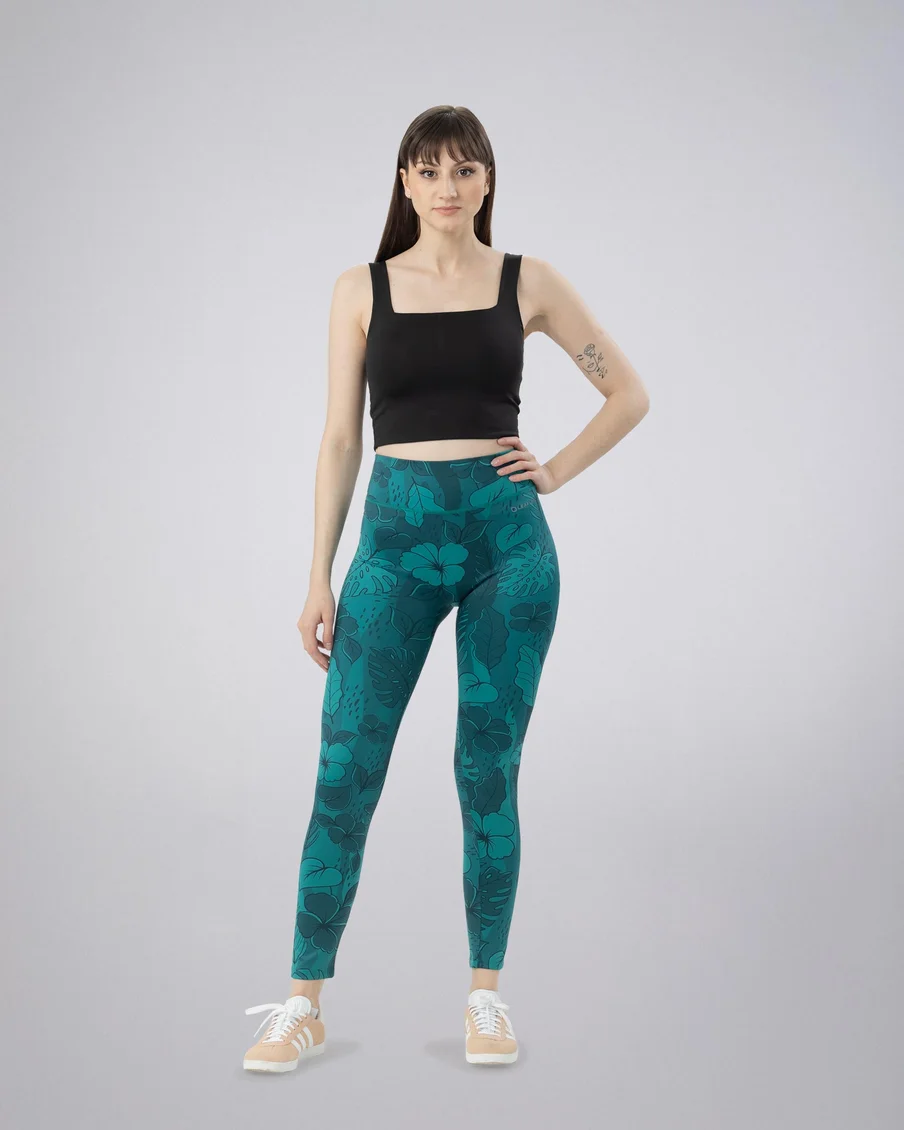 Image 1 of - ladiesleggingbayouflowerprint1jpg