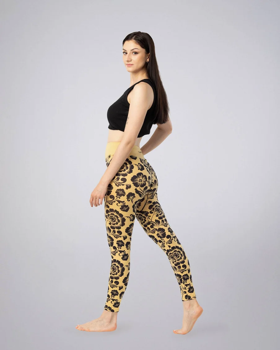 Image 4 of - ladiesleggingcurryprinteddesign4jpg