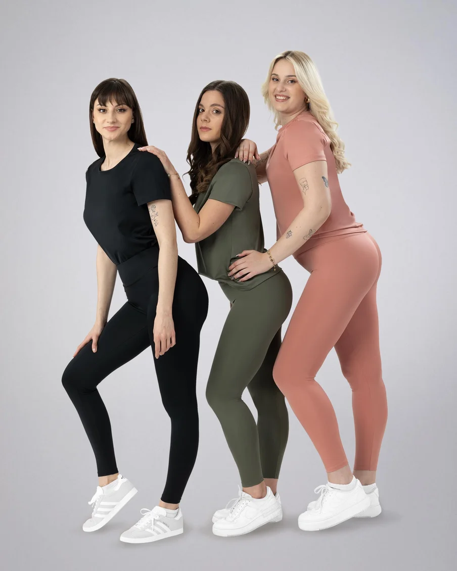 Image 2 of - ladiesleggingmulledbasilashroseblacksolid3jpg