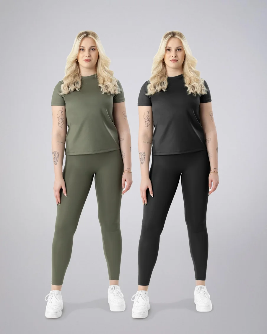 Image 3 of - ladiesleggingmulledbasilblacksolid1jpg