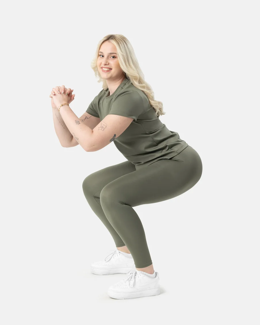 Image 2 of - ladiesleggingmulledbasilsolid3jpg