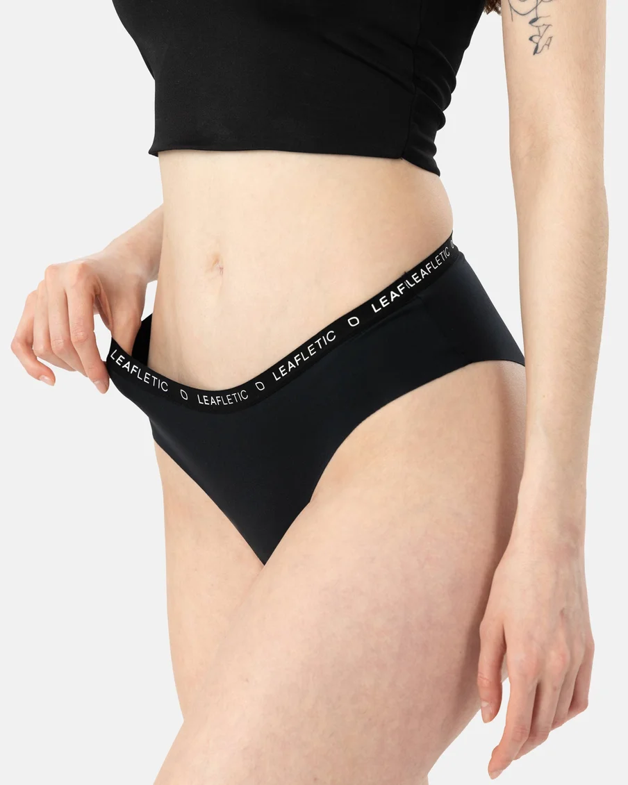 Image 5 of - ladiesmidrisehipstersbriefcottonblackun5jpg