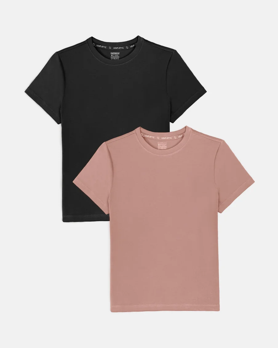 Image 5 of - ladiesregularlengthteeashroseblack2jpg