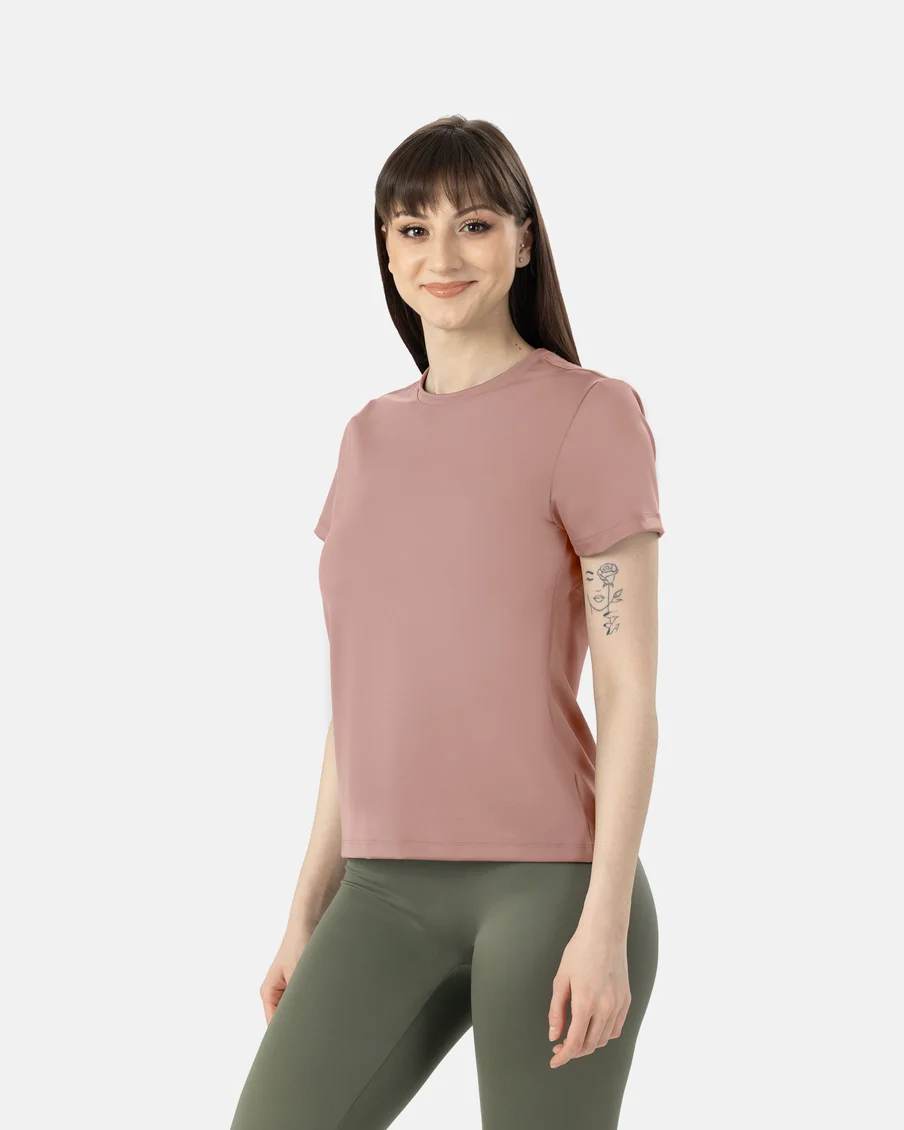 Image 4 of - ladiesregularlengthteemodalspandexashroseblack4jpg