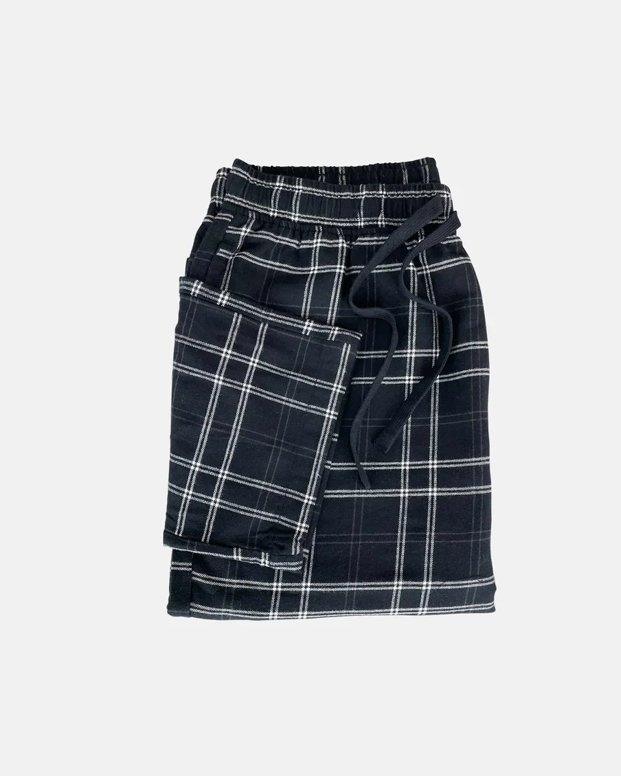 Image 5 of - mensflannelpajamablack-check5jpg