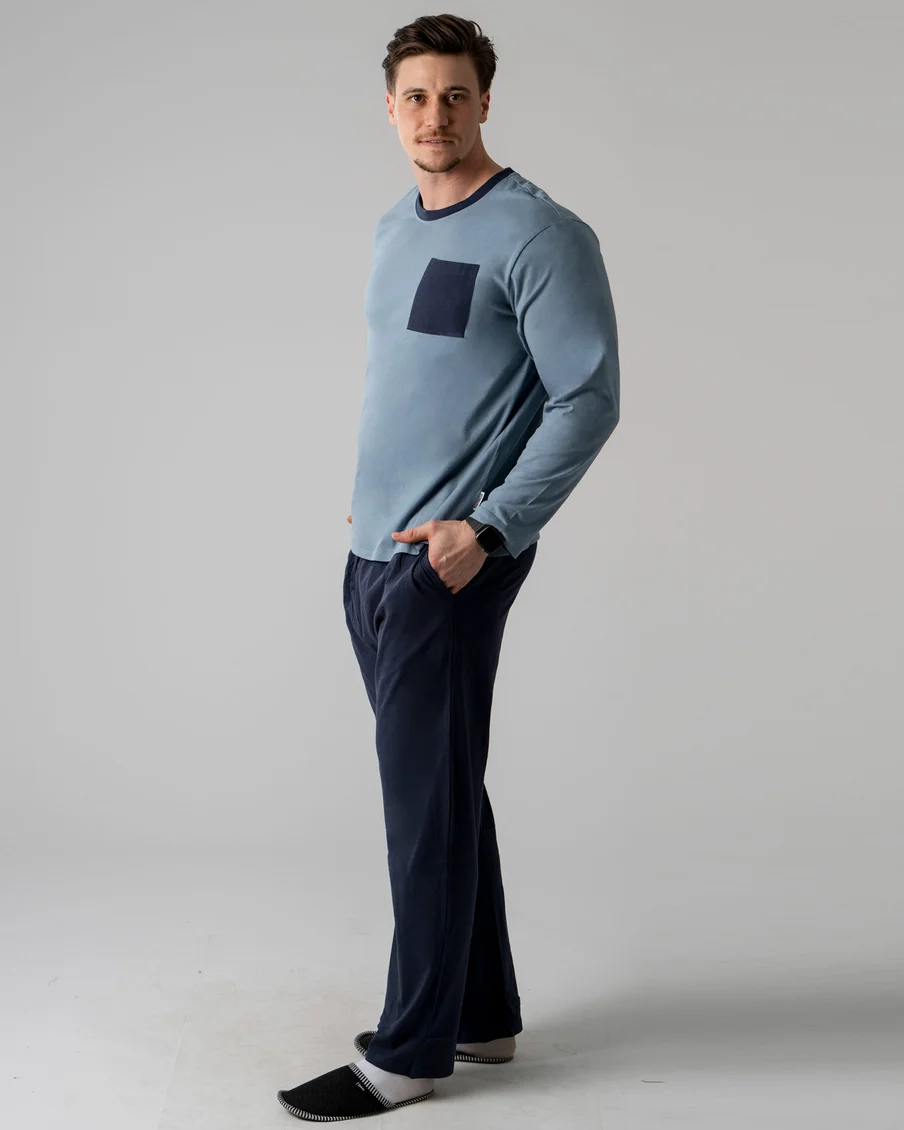 Image 5 of - menslongpjsetpeacoatnavy3jpg