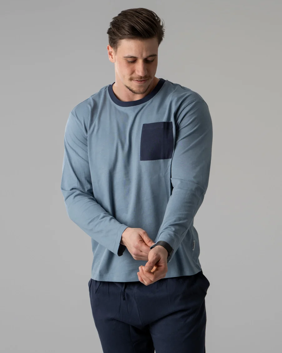 Image 7 of - menslongpjsetpeacoatnavy5jpg