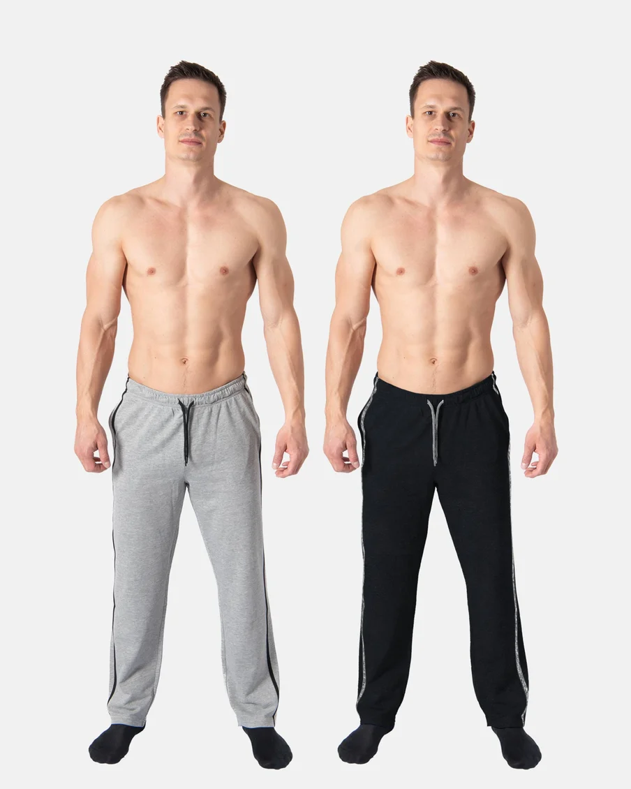 Image 1 of - mensloungewearpantblacklight-grey6jpg