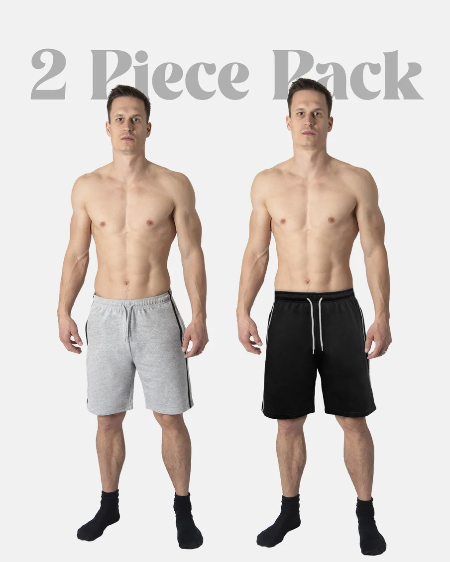 Image 1 of - mensloungewearshortsblacklight-grey1jpg