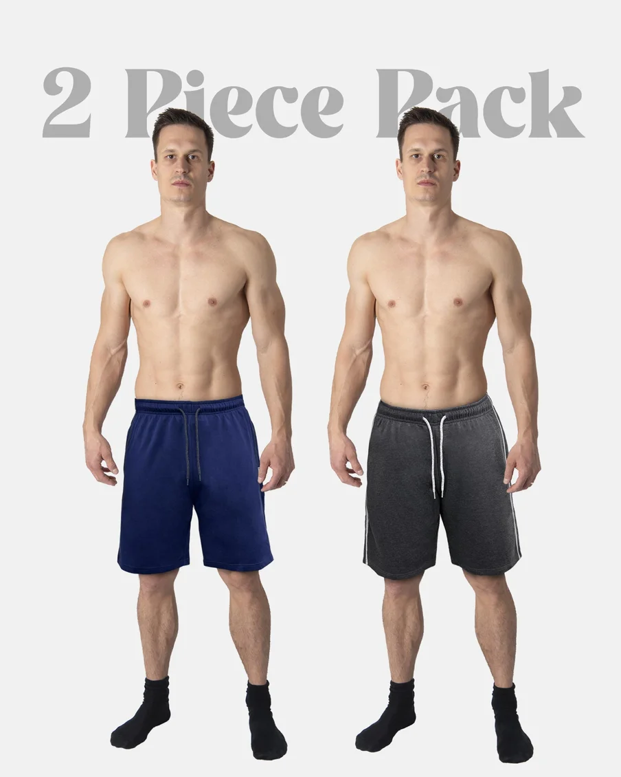 Image 1 of - mensloungewearshortsnavydark-grey1jpg