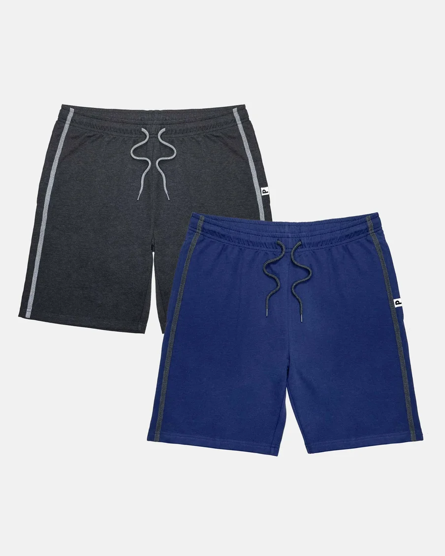 Image 2 of - mensloungewearshortsnavydark-grey2jpg