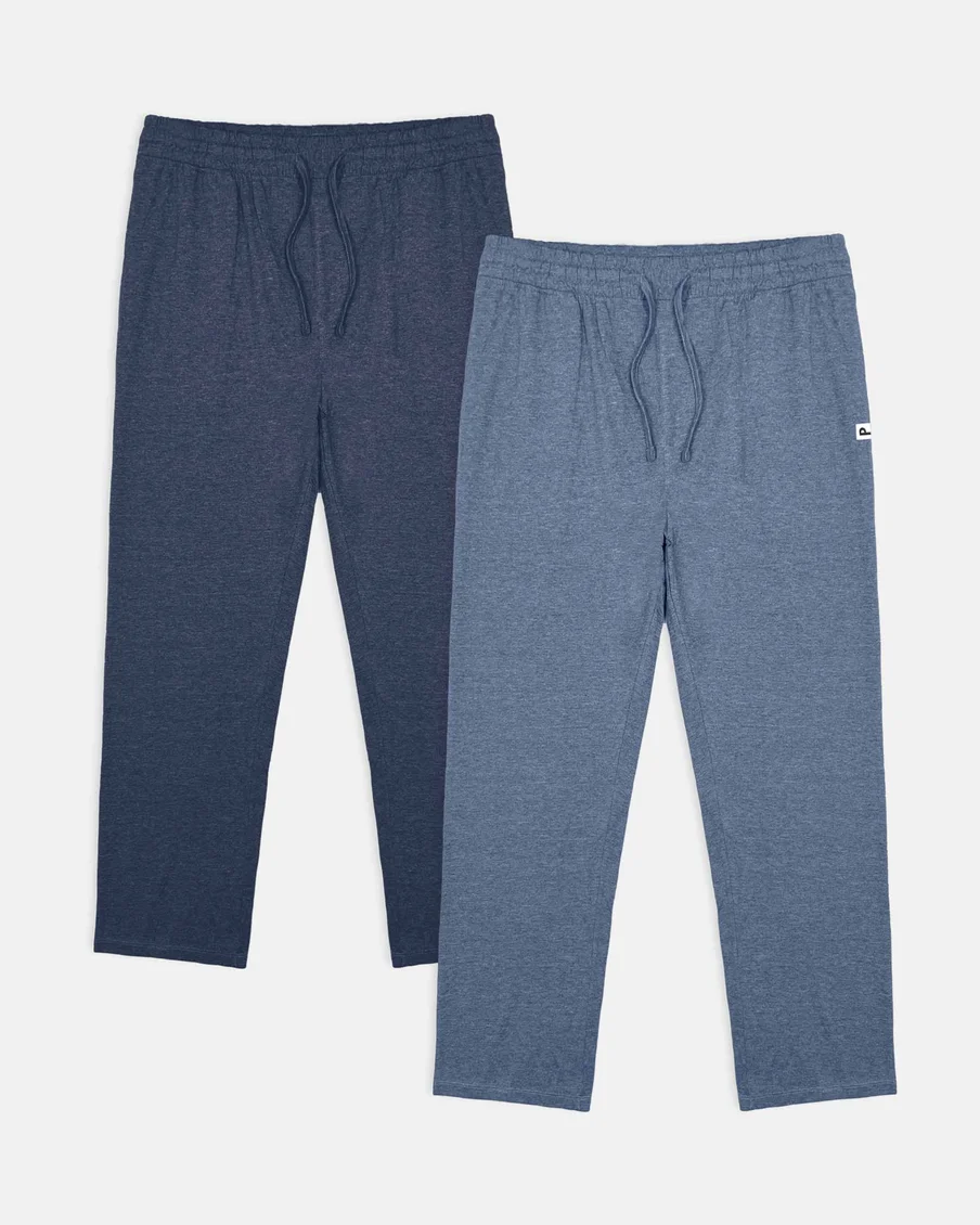 Image 2 of - mensnightwearpantnavyblue2jpg