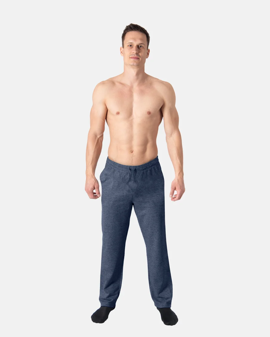 Image 3 of - mensnightwearpantnavyblue3jpg