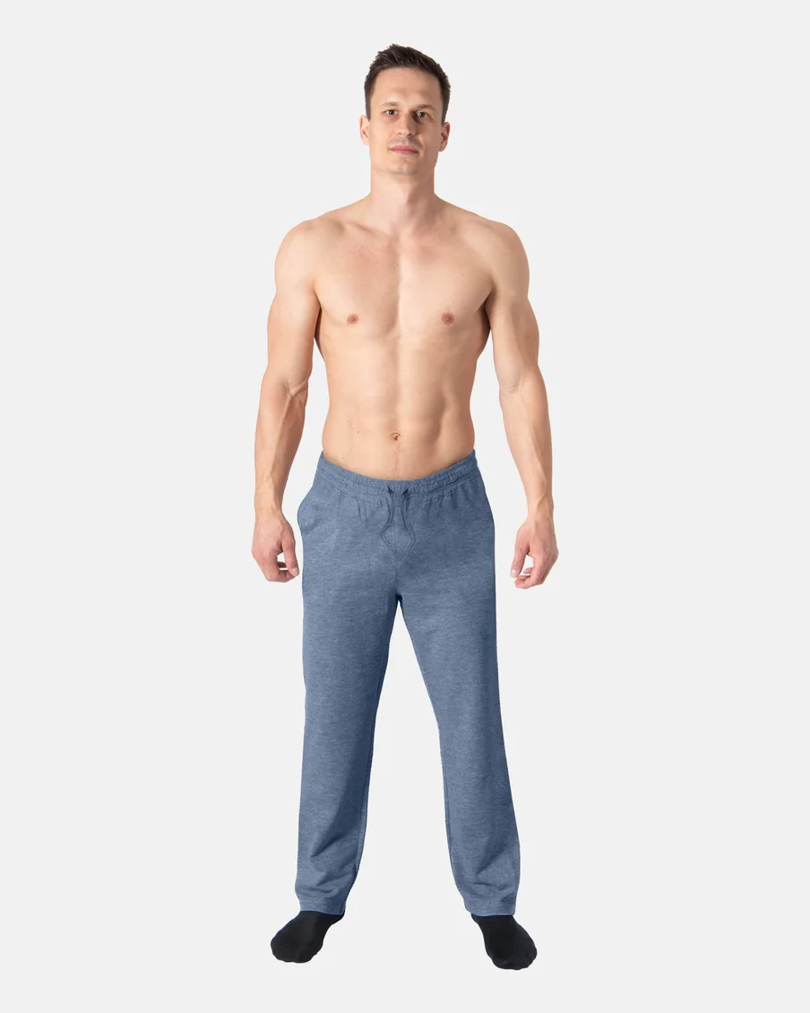 Image 4 of - mensnightwearpantnavyblue4jpg