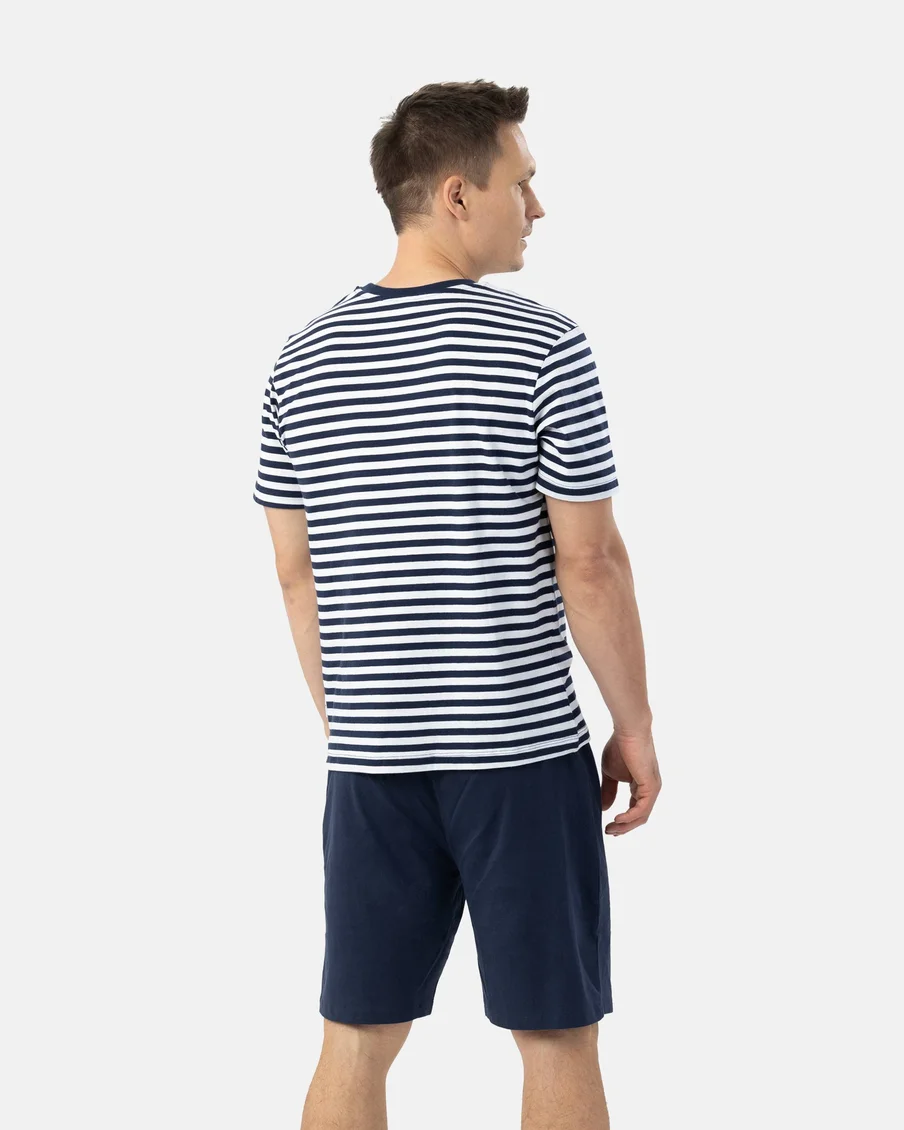 Image 4 of - mensshortpjsetbluestripepeacoat4jpg