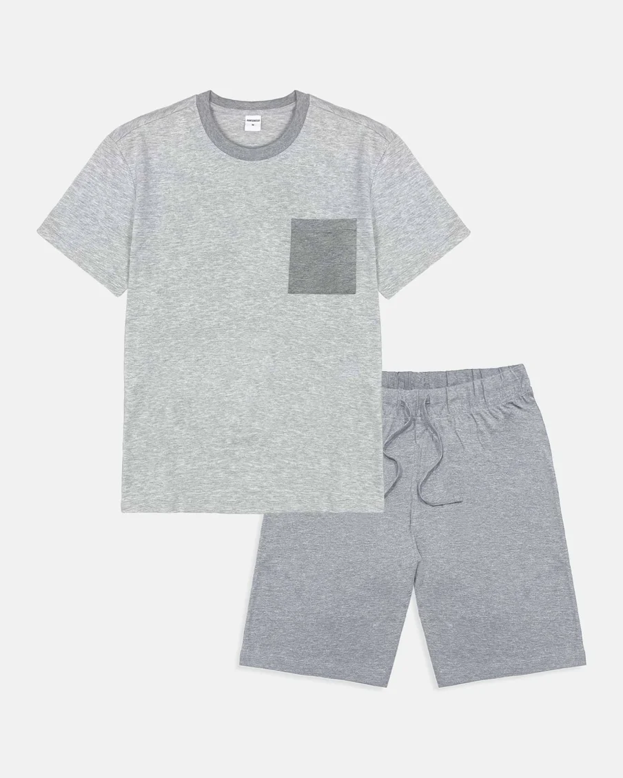 Image 2 of - mensshortpjsetlight-greygrey2jpg
