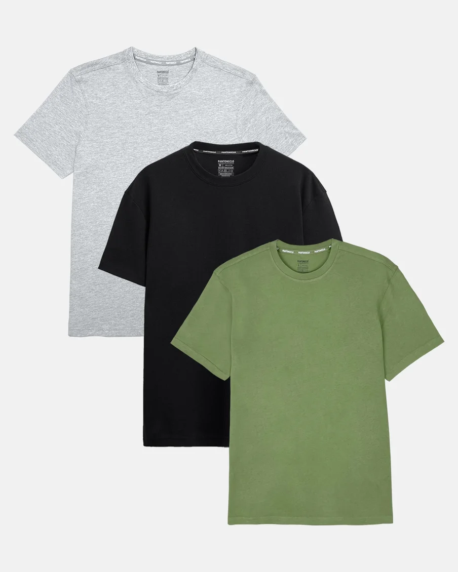 Image 2 of - mensssteeblackgreyolive3p2jpg