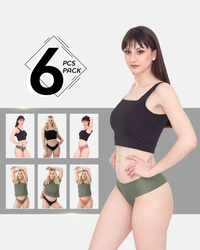 Hipster i brazilske gaćice od najlona i elastana – Pakiranje od 6