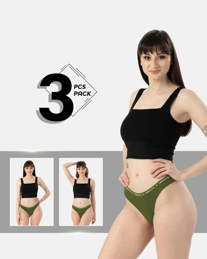 Brazilke od pamuka i elastana – Pakiranje od 3