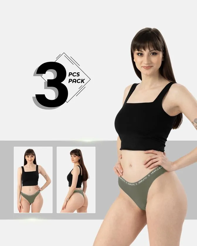 Brazilian gaćice od najlona i elastana – Pakiranje od 3